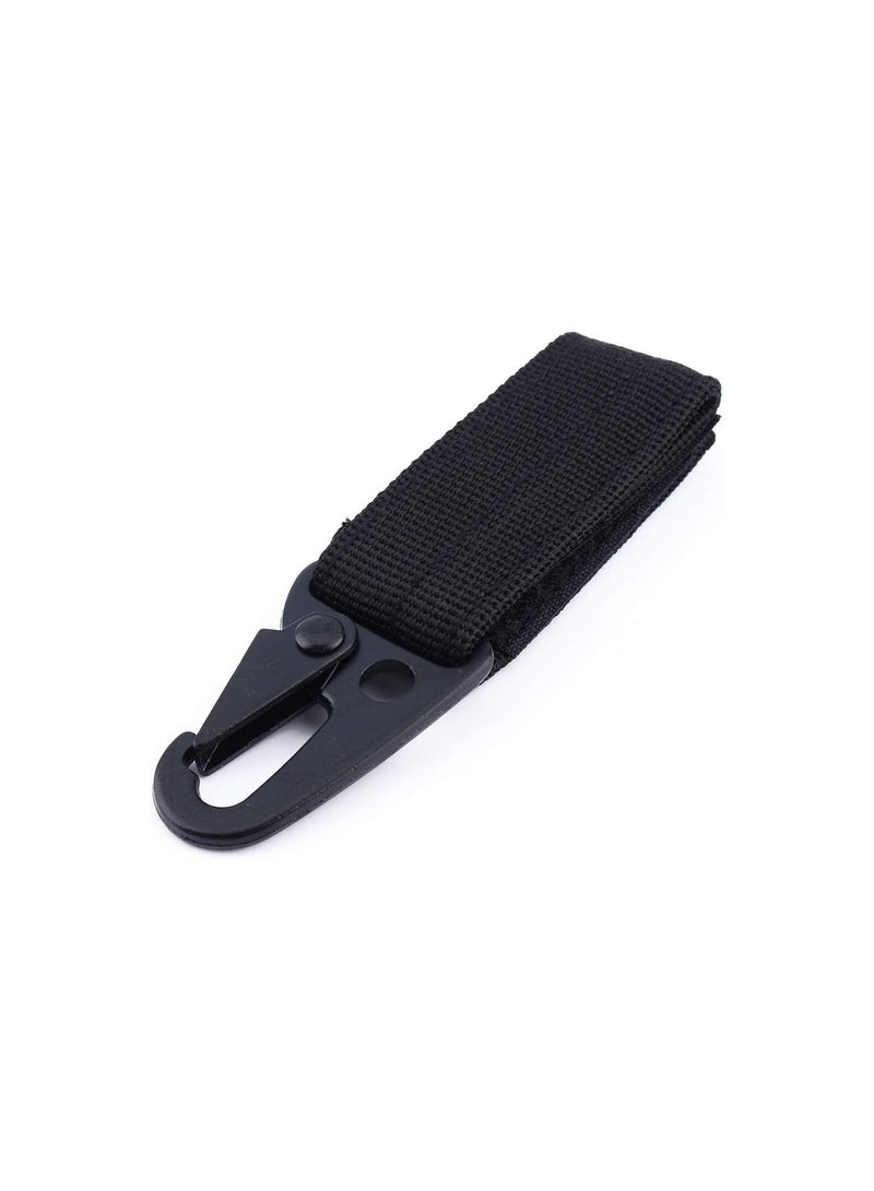 GGOOT Belt Keeper with Carabiner Buckle Clip Carabiner Tactical Molle Key Ring Gear Key Keeper Keychain for Outdoor Camping Hiking Traveling  - Image 1