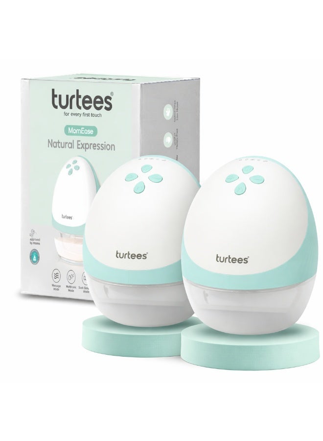 Turtees Electric Breast Pump with Heating Therapy | Natural Expression | 360° Warm Compress | 4 Modes & 9 Levels | 2000mAh Rechargeable - Image 1