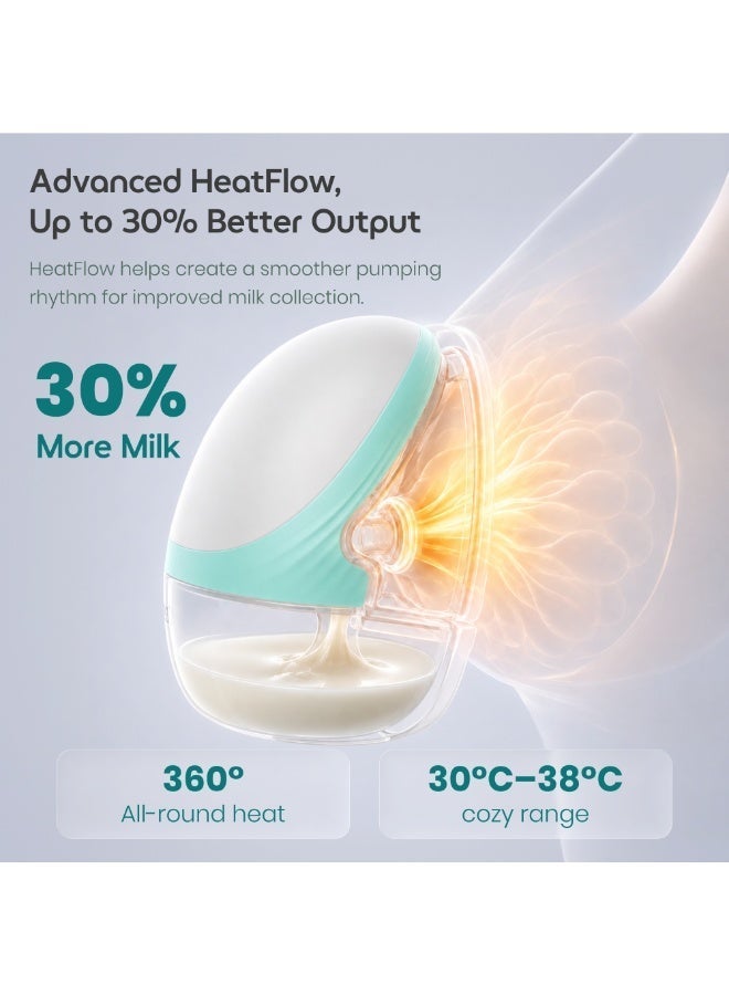 Turtees Electric Breast Pump with Heating Therapy | Natural Expression | 360° Warm Compress | 4 Modes & 9 Levels | 2000mAh Rechargeable - Image 2