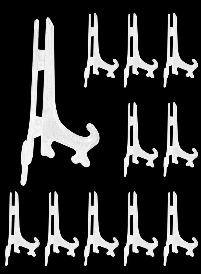 Litoexpe 24 Pcs 4 Inch Clear Plastic Easels Plate, Picture Frame Stand Holder Acrylic Display Easels, Baseball Card Display Stand - Image 3