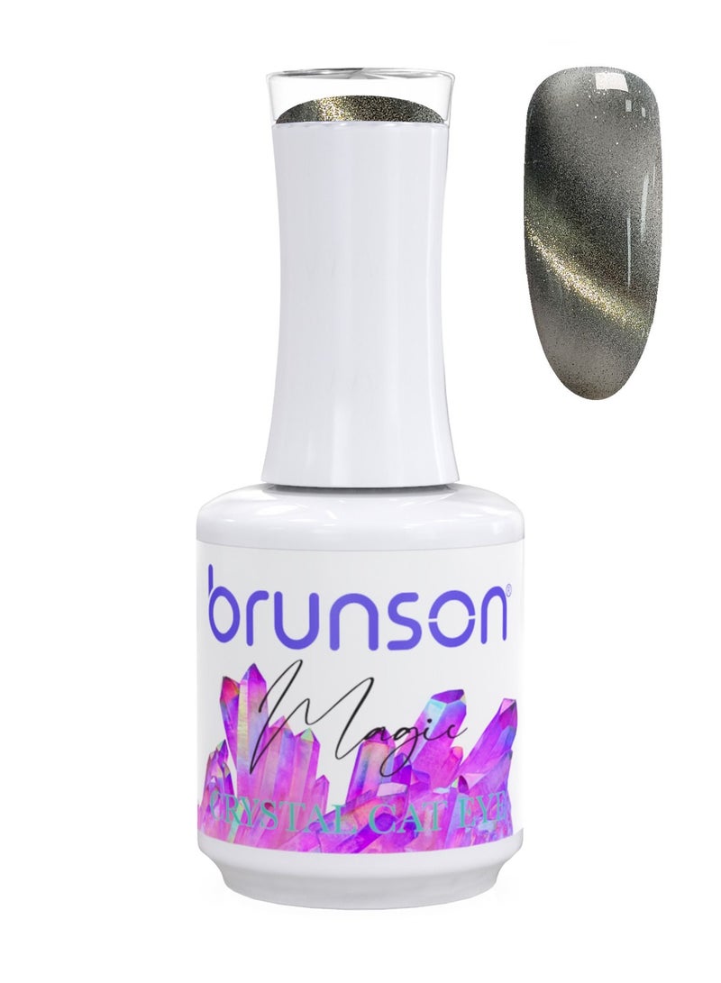 brunson Gel Nail Polish, Cat Eye 9D gel Polish Long Lasting  Chip Resistant Requires Drying Under UV LED Lamp 18ml