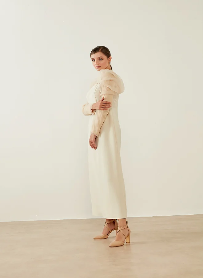 ميزال MIZALLE ORGANZE RUFFLE DRESS