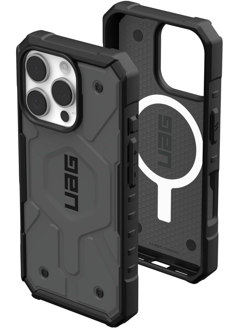 Urban Armor Gear UAG Pathfinder MagSafe for iPhone 16 PRO Case Cover [18 Feet Drop tested]  - Silver  - Image 1