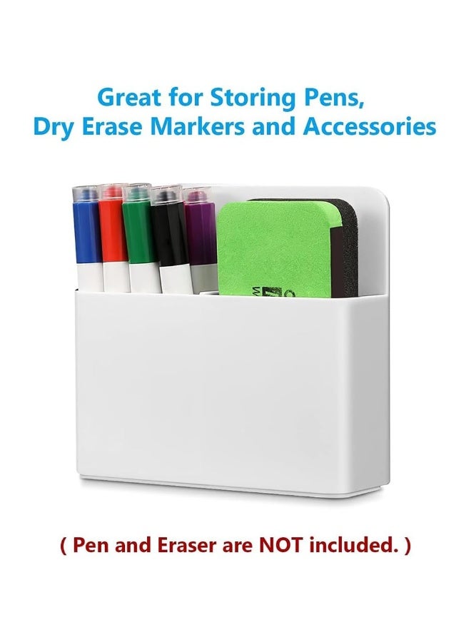 Magnetic Dry Erase Marker Holder,Pen and Eraser Holder for Whiteboard，Magnet Pencil Cup Utility Storage Organizer for Office, Refrigerator, Locker and Metal Cabinets - Image 2