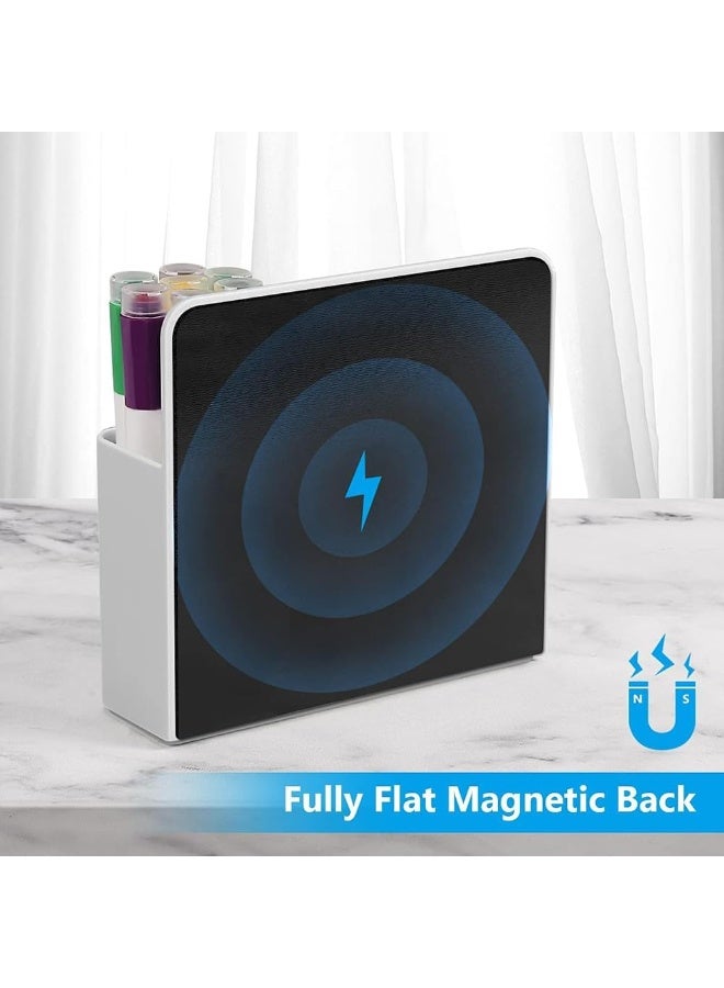 Magnetic Dry Erase Marker Holder,Pen and Eraser Holder for Whiteboard，Magnet Pencil Cup Utility Storage Organizer for Office, Refrigerator, Locker and Metal Cabinets - Image 3