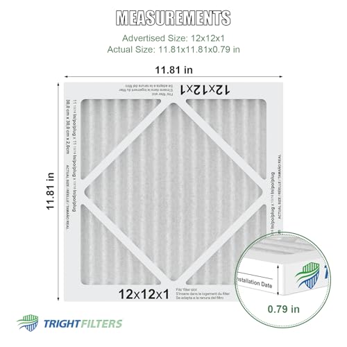 TRIGHTFILTERS 12x12x1 Air Filter 4 Pack, MERV 8 Pleated Dust Defense Air Filters Replacement Air Conditioner HVAC AC Furnace Filter, Durable and Lightweight - Image 2