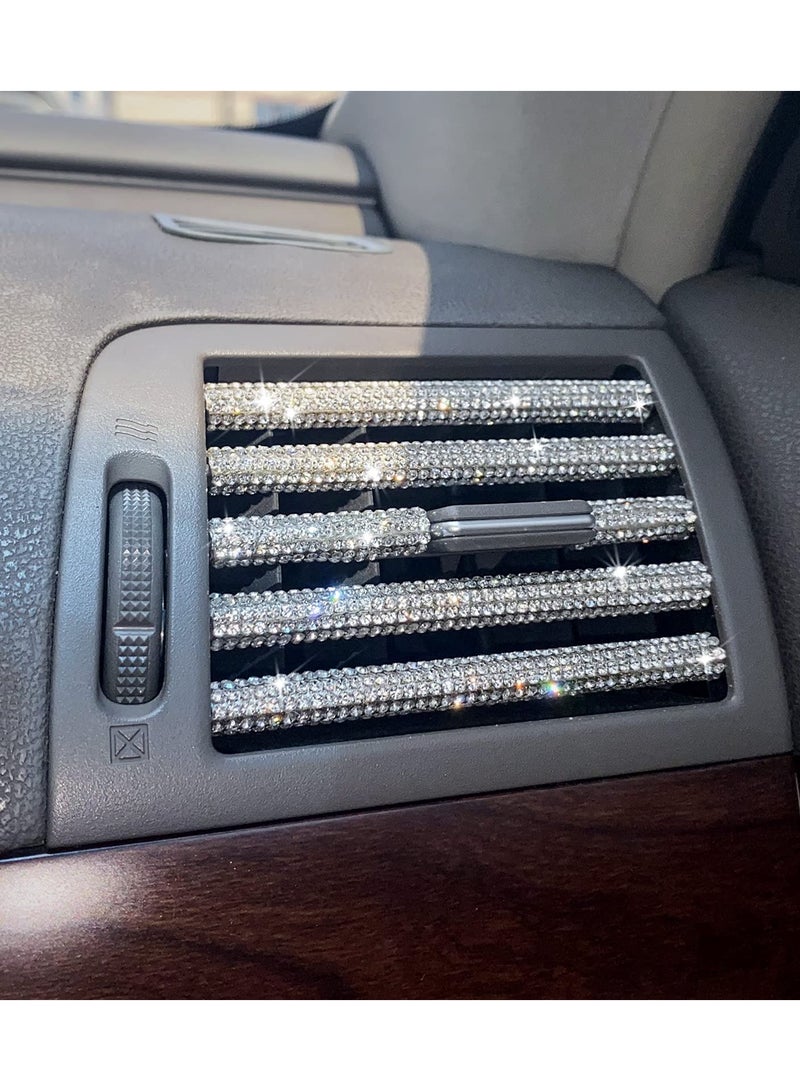 Zikra Car Vent Outlet Trim Bling, Air Conditioner Accessories for All Straight Air Vent Outlet, for Women (10 Pieces) - Image 2