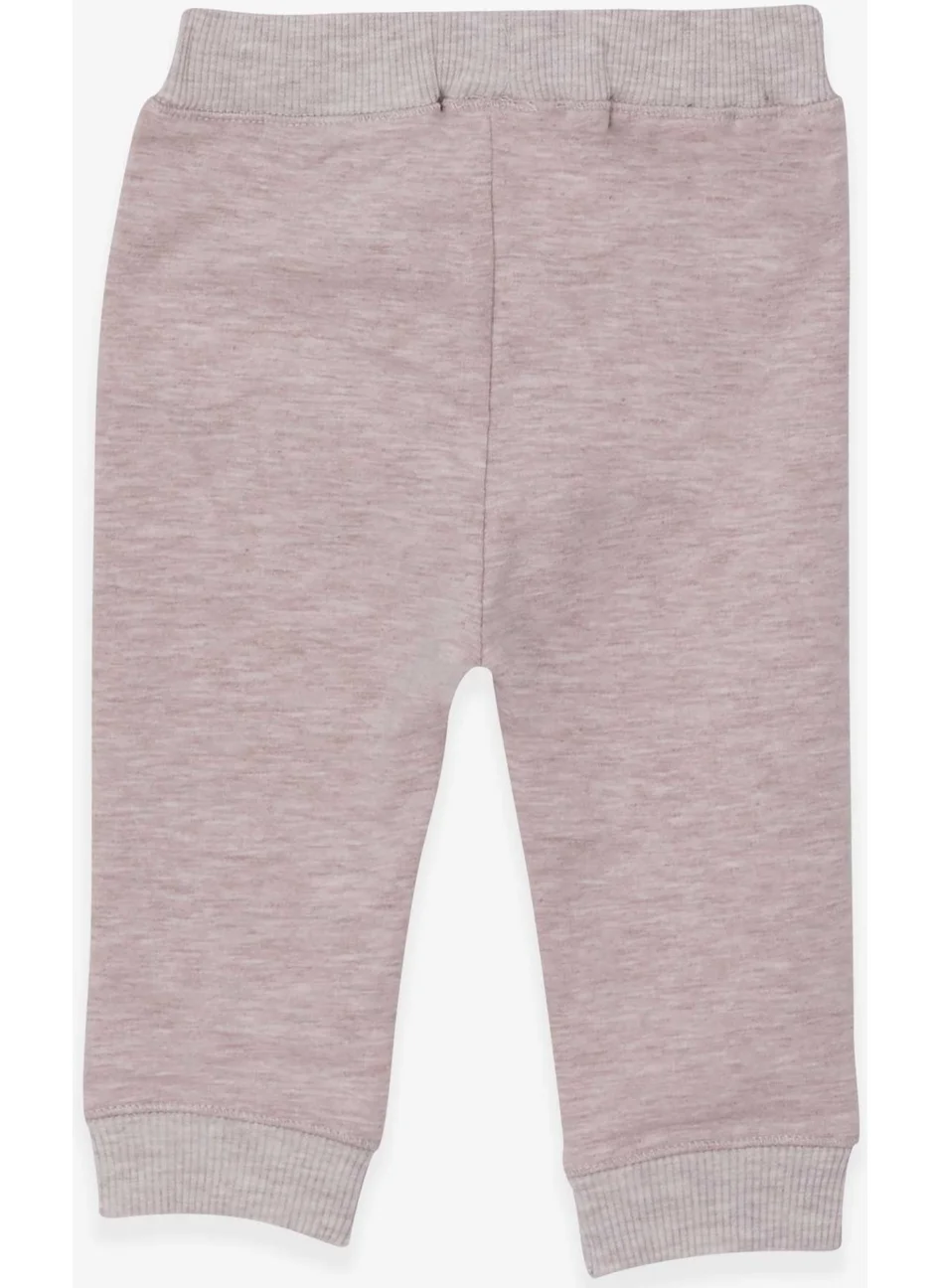 Breeze Baby Boy Sweatpants Printed Beige Melange (9 Months-3 Years)