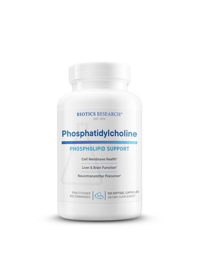 Biotics Research Biotics Research Phosphatidylcholine 420 mg/softgel, Healthy Cognitive Function, Derived from Lecithin, Contains Choline for Neurotransmitter Acetylcholine, 100 Servings - Image 1
