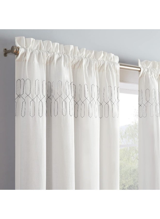 Vue Arashi Modern Boho Decorative Ombre Rod Pocket Window Curtain for Living Room 1 Panel 52 in x 84 in Indigo - Image 5