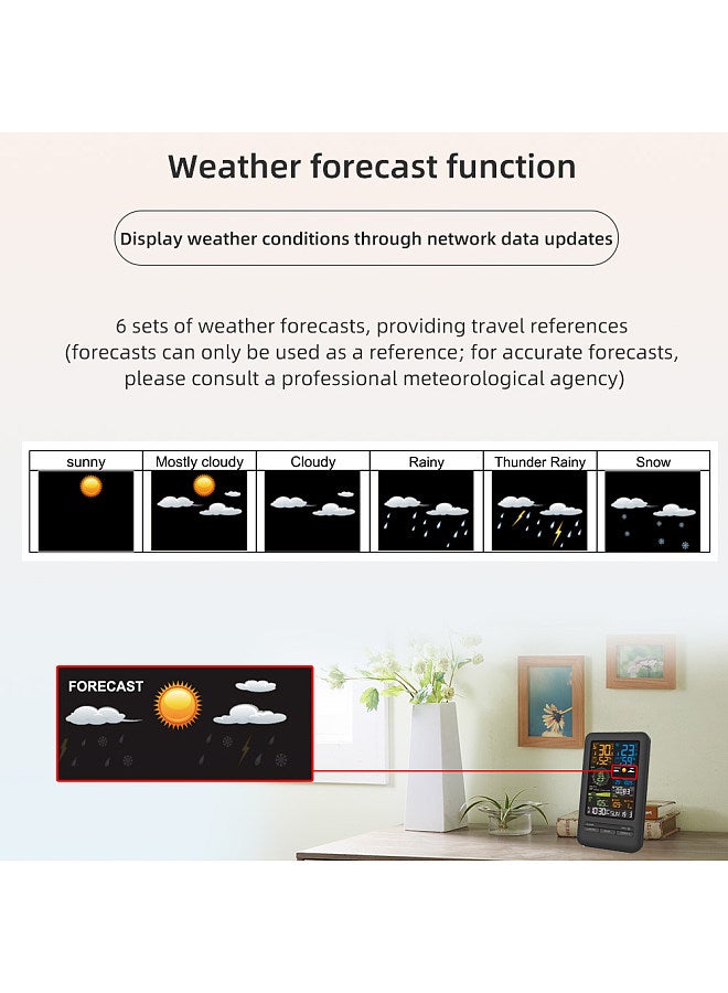 Generic Weather Station with Sensor Indoor Outdoor Thermometer Home Weather Stations  - Image 2