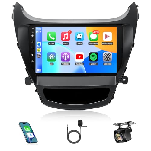 Naifay Android Car Stereo for Hyundai Elantra 2014 2015 2016 Radio, 9inch Touch Screen for Hyundai Elantra Stereo with CarPlay Android Auto Bluetooth FM GPS WiFi Camera Mirrorlink SWC+MIC - Image 1