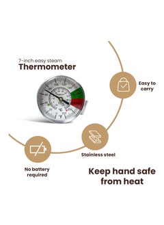 Rattleware Rattleware 7” Easy Steam Thermometer for Home, Cafe, Restaurants, Residential, or Commercial Use - Milk Frothing Thermometer and Barista Thermometer - Durable Fast Reading Thermometer (45mm Dial)  - Image 2