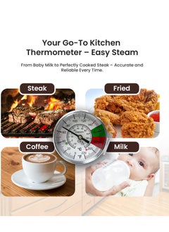 Rattleware Rattleware 7” Easy Steam Thermometer for Home, Cafe, Restaurants, Residential, or Commercial Use - Milk Frothing Thermometer and Barista Thermometer - Durable Fast Reading Thermometer (45mm Dial)  - Image 4