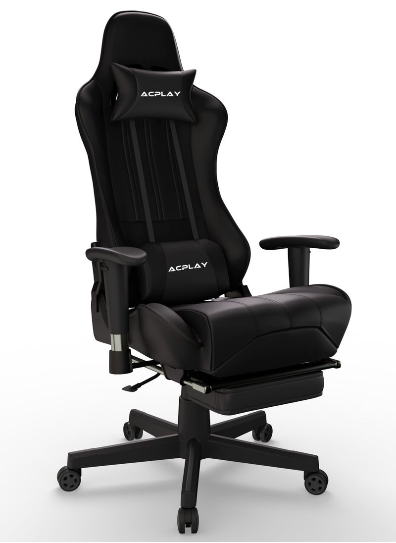 ACPLAY Video Gaming Chair,High Back Racing Computer Chair with Lumbar Support and Headrest,Ultra-Thick Breathable Seat Cushion,Ergonomic Swivel Desk Chair for Gamers 138x70x70cm  - Image 2