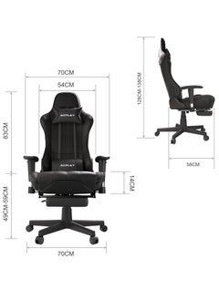 ACPLAY Video Gaming Chair,High Back Racing Computer Chair with Lumbar Support and Headrest,Ultra-Thick Breathable Seat Cushion,Ergonomic Swivel Desk Chair for Gamers 138x70x70cm  - Image 3