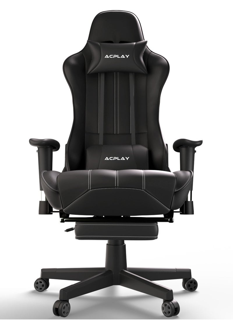 ACPLAY Video Gaming Chair,High Back Racing Computer Chair with Lumbar Support and Headrest,Ultra-Thick Breathable Seat Cushion,Ergonomic Swivel Desk Chair for Gamers 138x70x70cm  - Image 1