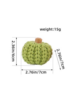 Generic Cross-border new knitted pumpkin decorative ornaments diy hand-woven color pumpkin party layout props wholesale HH1-15 light green 