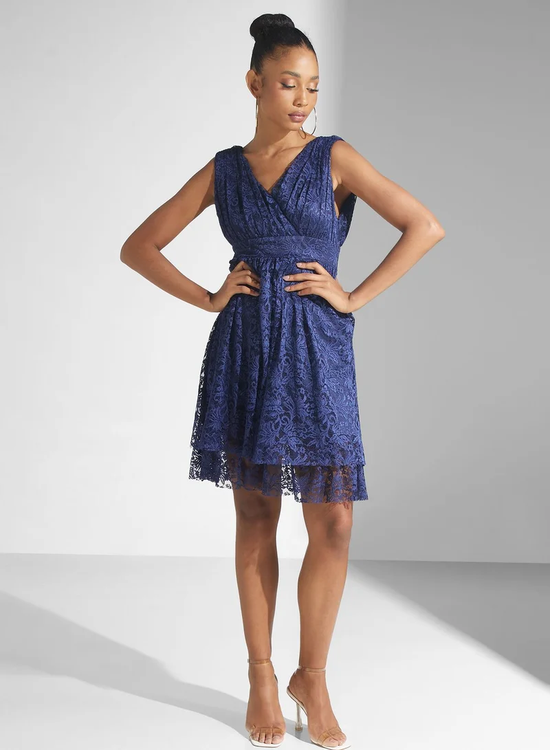 Golden Apple Embroidered Lace Detail Dress