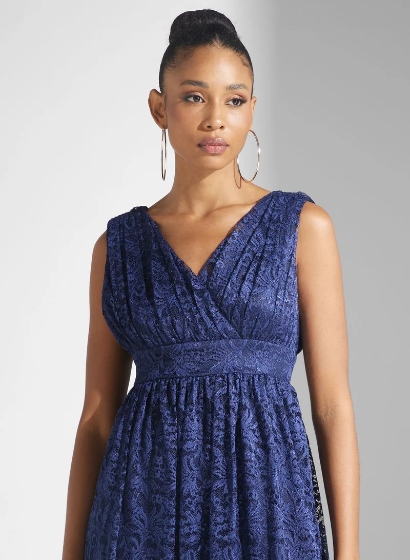 Golden Apple Embroidered Lace Detail Dress