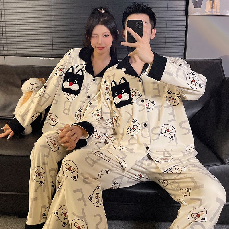 Couple'S Thermal Pajamas For Women, Long-Sleeve Cute Cartoon Warm Men'S Style, Can Be Worn Outside, Loungewear - Image 5