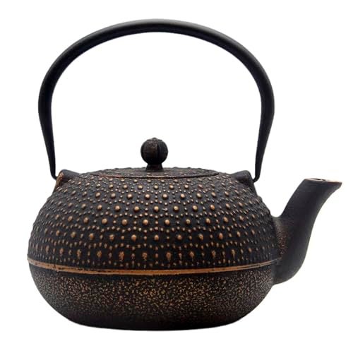 YJX 60.9oz Large Cast Iron Teapot for Stovetop Safe, 6 Cup Tea Kettle, Japanese Tetsubin, Teapot with Stainless Steel Infuser for Loose Tea, Tea Pot Enameled Interior (1.7QT/1.8L) - Image 1