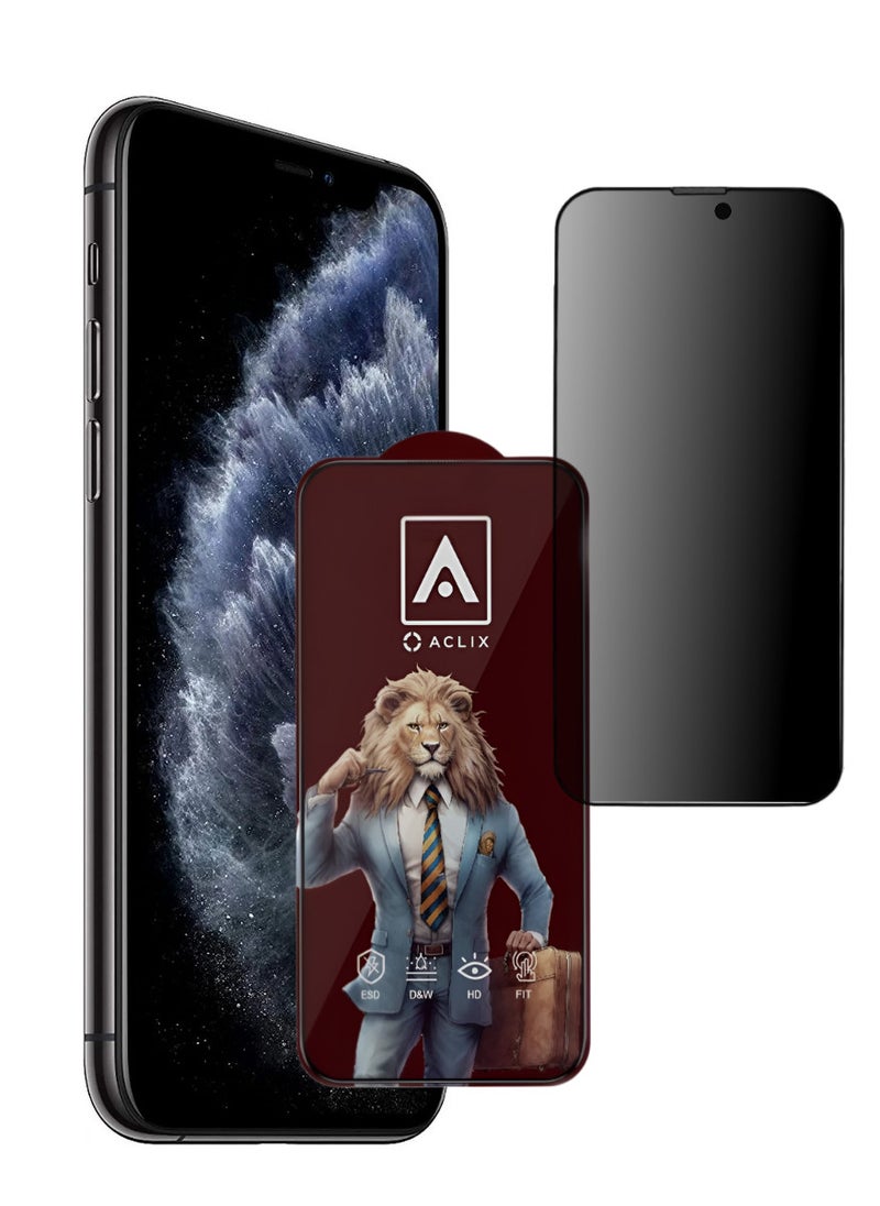 ACLIX Antistatic ESD Dustproof Premium Quality High Definition Tempered Glass Screen Protector Designed For  iPhone 11 Pro Max - Image 1