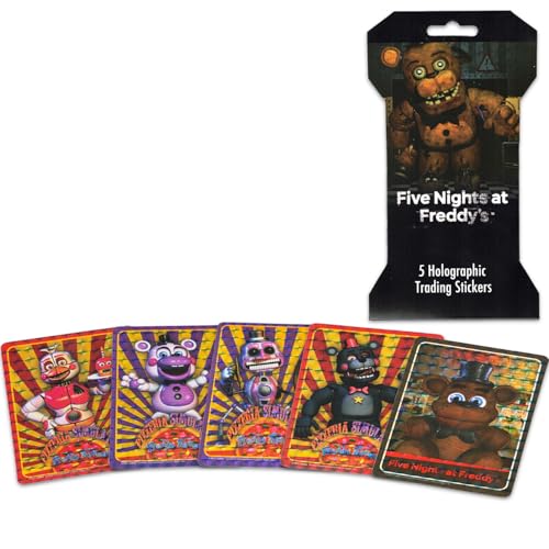 Five Nights at Freddy's Holographic Sticker 3 Pack - Bundle with 3 Five Nights at Freddy's Blind Bags Plus More | Premium Collectible FNAF Character Cards for Kids - Image 2