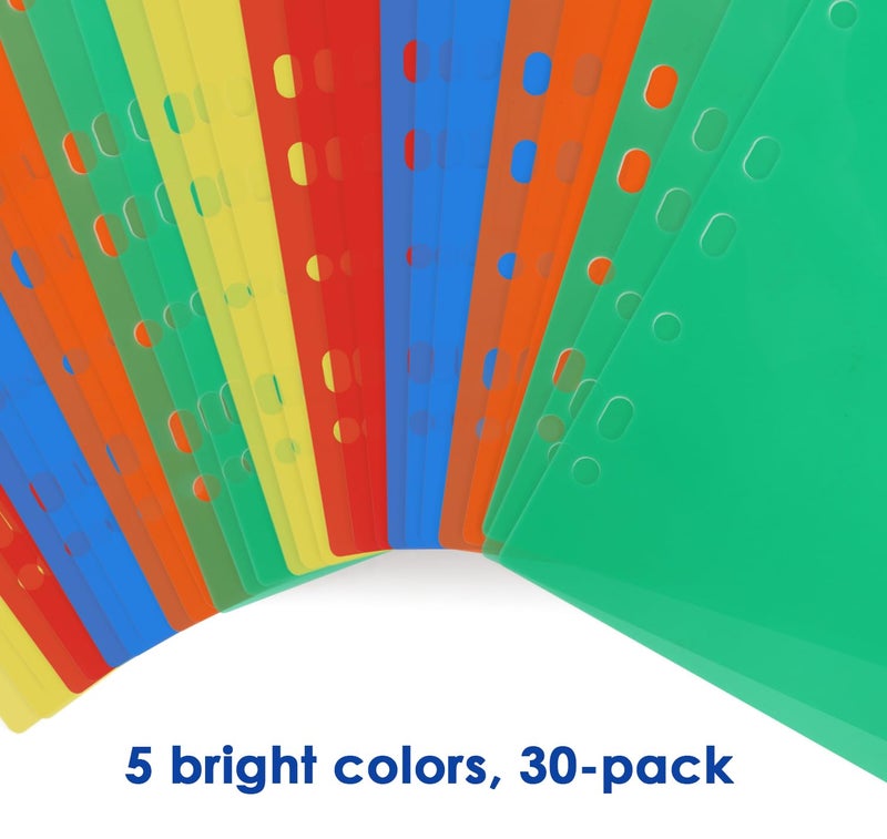 Darice 10-Tab Plastic Dividers 30 Pcs - Binder Dividers with Tabs - Multicolored Plastic Divider for 3 Ring Binder - File Organization â€“ Ideal for School, Office - Image 5