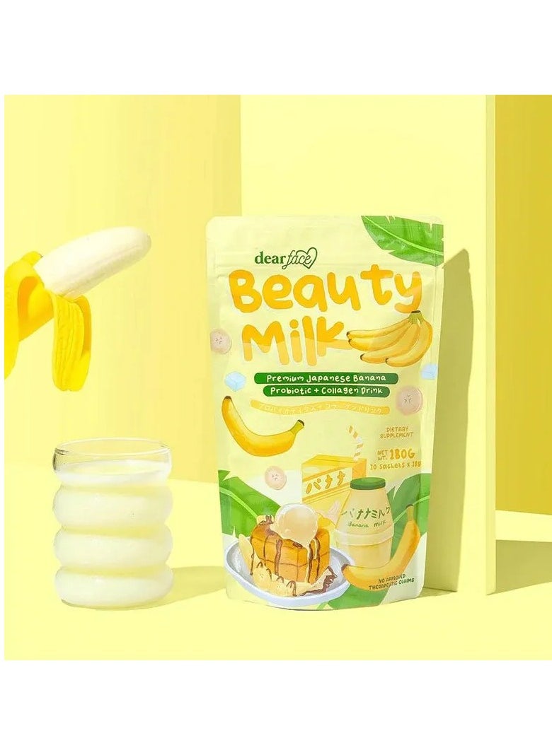 dear face Dear Face Beauty Milk Premium Japanese Banana Probiotic + Collagen Drink  - Image 1