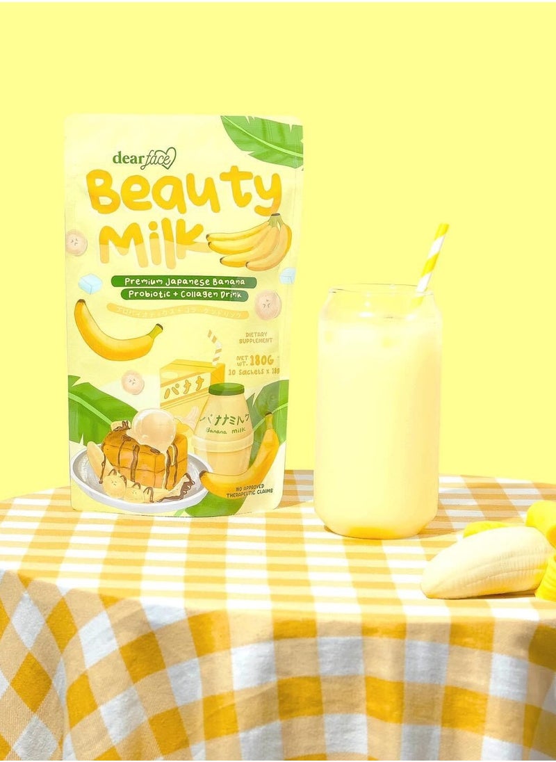 dear face Dear Face Beauty Milk Premium Japanese Banana Probiotic + Collagen Drink  - Image 2