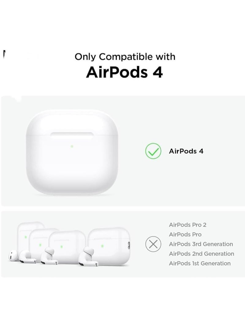 AirPods 4 Case with Phone Stand, Secure Lock Design Silicone Protection with Leather Texture for Airpod 4 (pink)