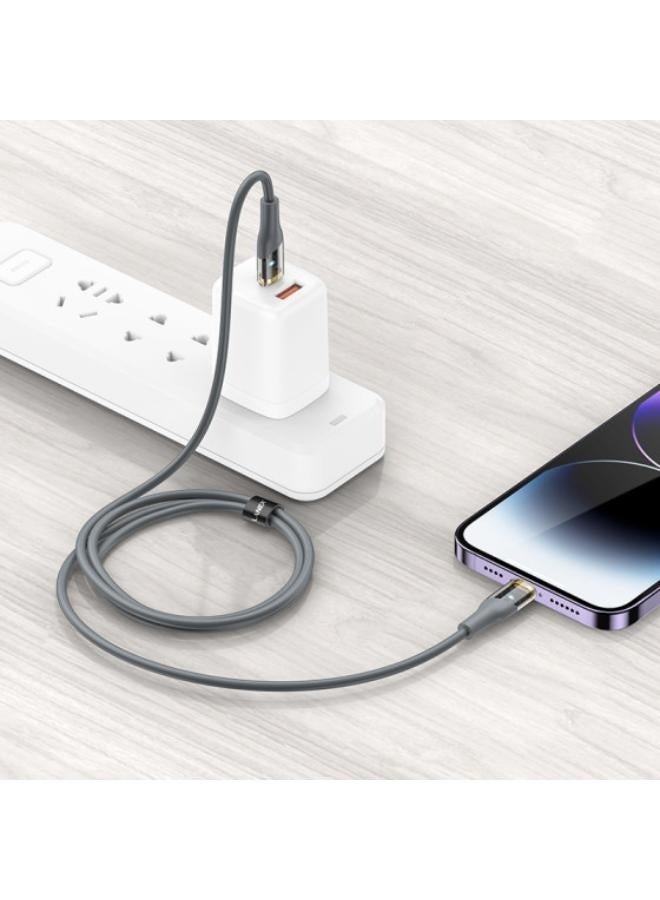 LANEX LANEX LS41CL PD30W TYPE-C TO LIGHTNING TRANSPARENT FAST CHARGING CABLE 1M - GREY  - Image 2