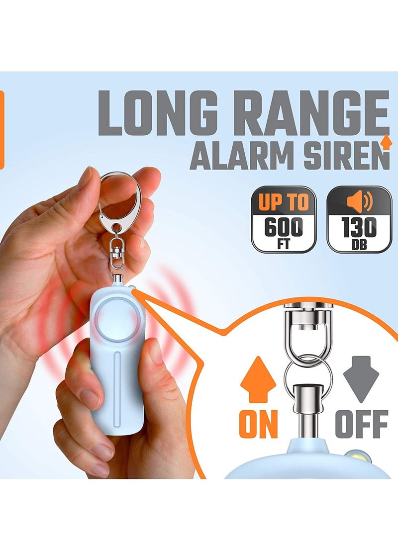 Sharpdo - Self Defense Personal Alarm Keychain – 130 dB Loud Siren Protection Device with LED Light – Emergency Alert Key Chain Whistle for Women, Men, Children, Senior, and Joggers (Blue) - Image 1