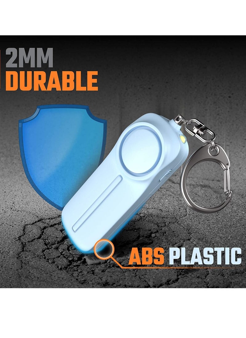 Sharpdo - Self Defense Personal Alarm Keychain – 130 dB Loud Siren Protection Device with LED Light – Emergency Alert Key Chain Whistle for Women, Men, Children, Senior, and Joggers (Blue) - Image 1