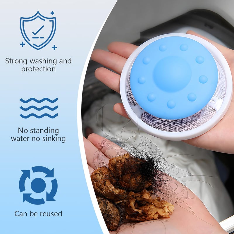 6pcs Pet Hair Remover for Laundry, Lint Catcher for Laundry, Washing Machine Floating Lint Mesh Bag, Reusable Household Hair Filter Washer Lint Trap Net Pouch, Dog Cat Pet Hair Catcher - Image 5
