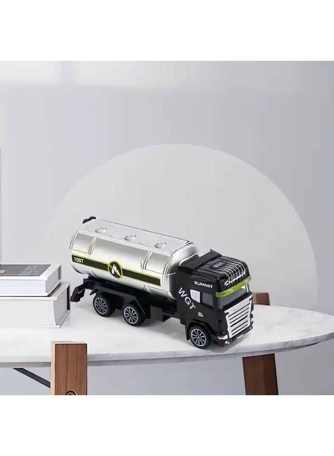 Water Storage Vehicle Alloy Engineering Sanitation Truck Model - Image 5