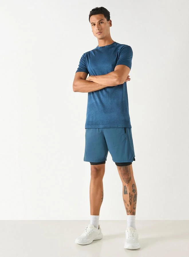 ADOT by Splash Typographic Print T-shirt with Raglan Sleeves