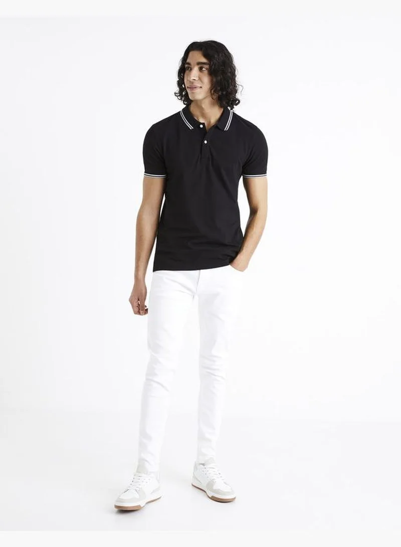 Celio Celio Casual Short Sleeve Polo Shirts - Black