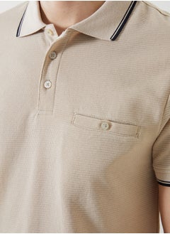 LC WAIKIKI Polo Neck Short Sleeve Combed Cotton Men's T-Shirt  - Image 3