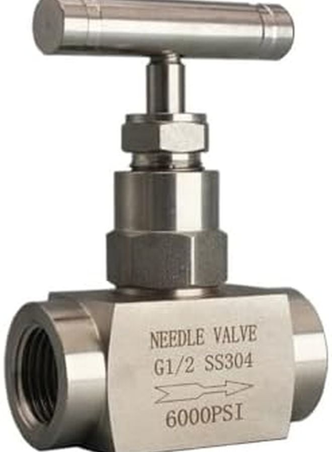 316L Stainless Steel High Pressure Needle Valve 1 2 Inch Female Thread Through Plate Type - Image 1