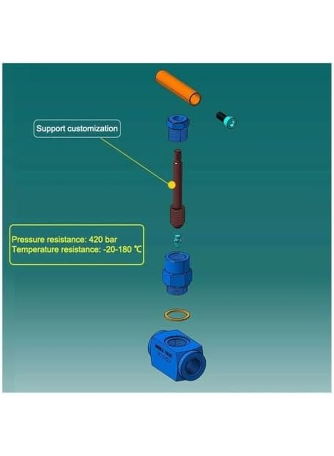 316L Stainless Steel High Pressure Needle Valve 1 2 Inch Female Thread Through Plate Type - Image 4