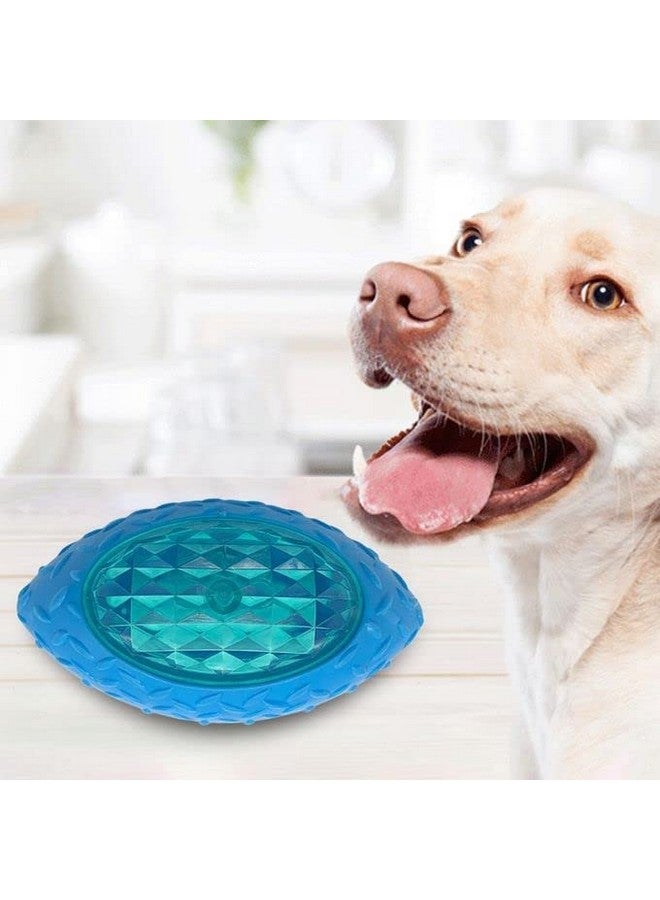 لعبة تسلية للكلاب تضيء وتلعب | لعبة مضغ على شكل كرة رجبي مطاطية | ألعاب تنظيف الأسنان الصوتية للجراء والكلاب الصغيرة والمتوسطة - Image 1