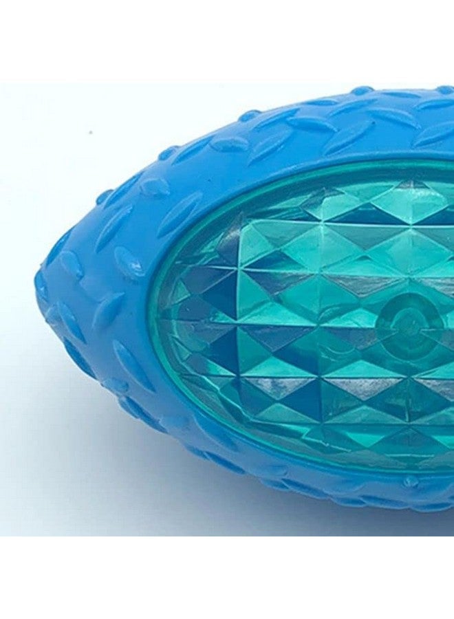 لعبة تسلية للكلاب تضيء وتلعب | لعبة مضغ على شكل كرة رجبي مطاطية | ألعاب تنظيف الأسنان الصوتية للجراء والكلاب الصغيرة والمتوسطة - Image 3