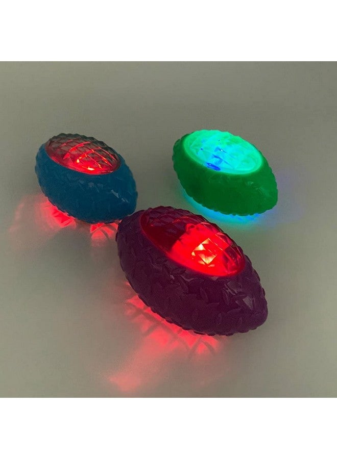 لعبة تسلية للكلاب تضيء وتلعب | لعبة مضغ على شكل كرة رجبي مطاطية | ألعاب تنظيف الأسنان الصوتية للجراء والكلاب الصغيرة والمتوسطة - Image 4