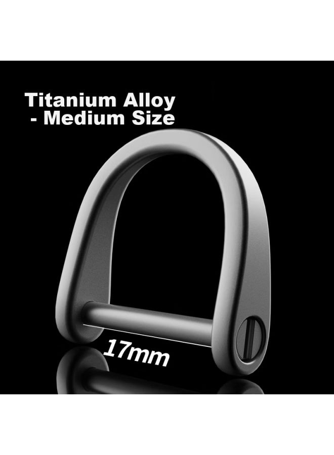 Laben Titanium Alloy Horseshoe Buckle D-shaped Buckle Key Ring Accessory For Men And Women, Car Keychain Pendant - Image 4