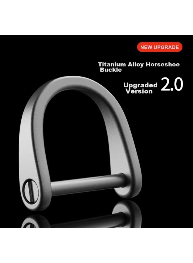 Laben Titanium Alloy Horseshoe Buckle D-shaped Buckle Key Ring Accessory For Men And Women, Car Keychain Pendant - Image 1