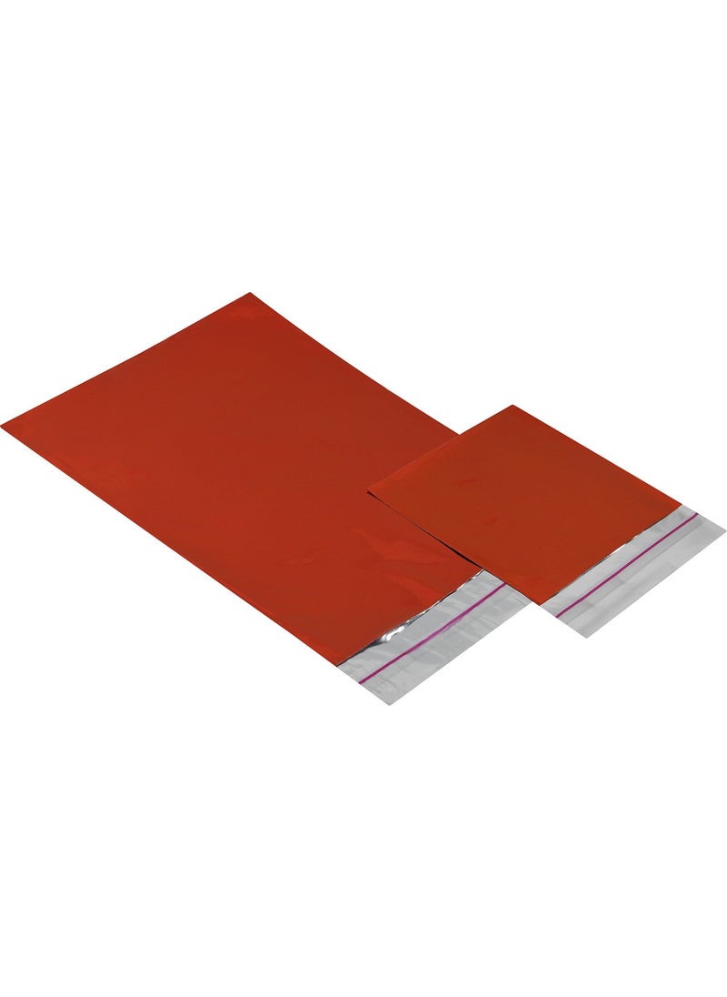 Repro Design - 40X60 Red 50 Pieces Adhesive Metalized Gift Bag Metallic Red Gift Packaging Package - Image 1