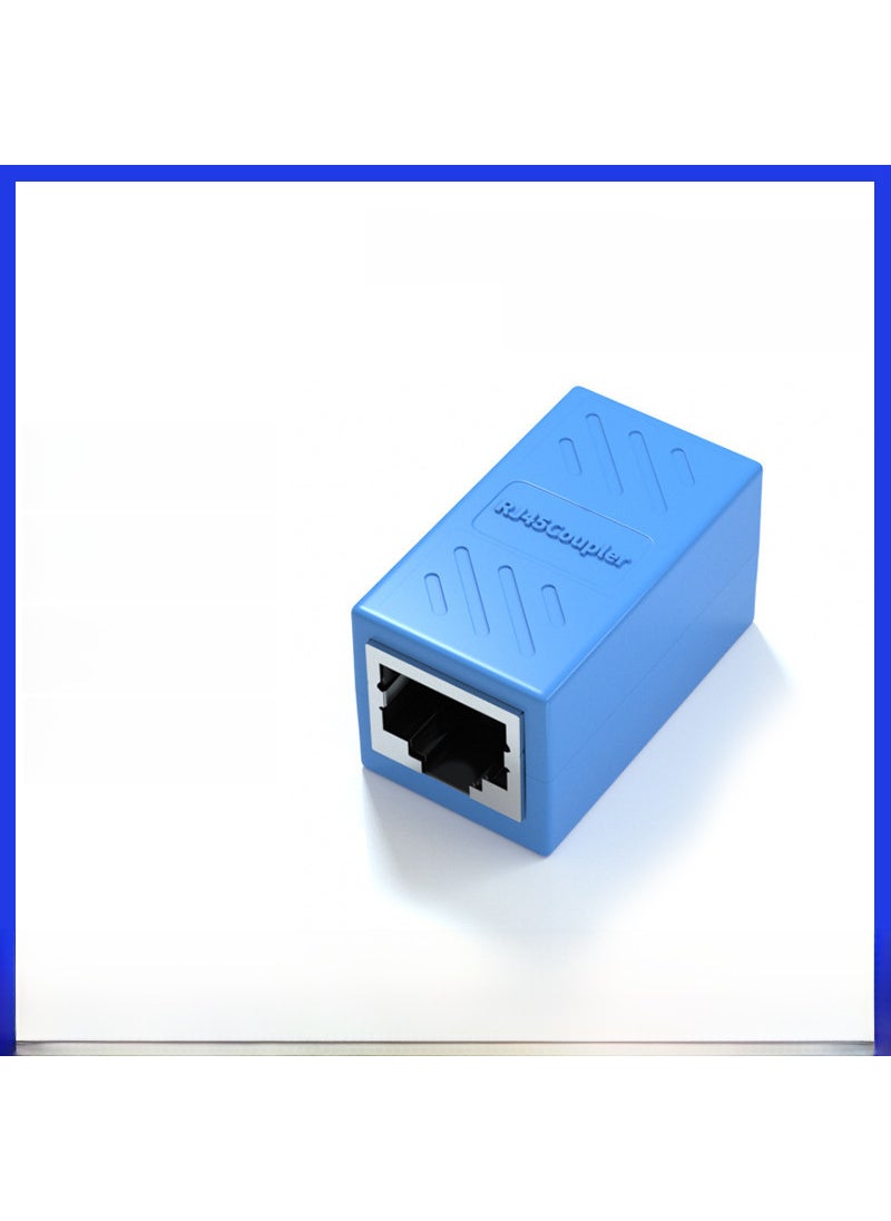 Generic Gigabit RJ45 Splitter Adapter 1-to-2 ConnectorNetwork straight-through head Blue Network straight-through head Blue 