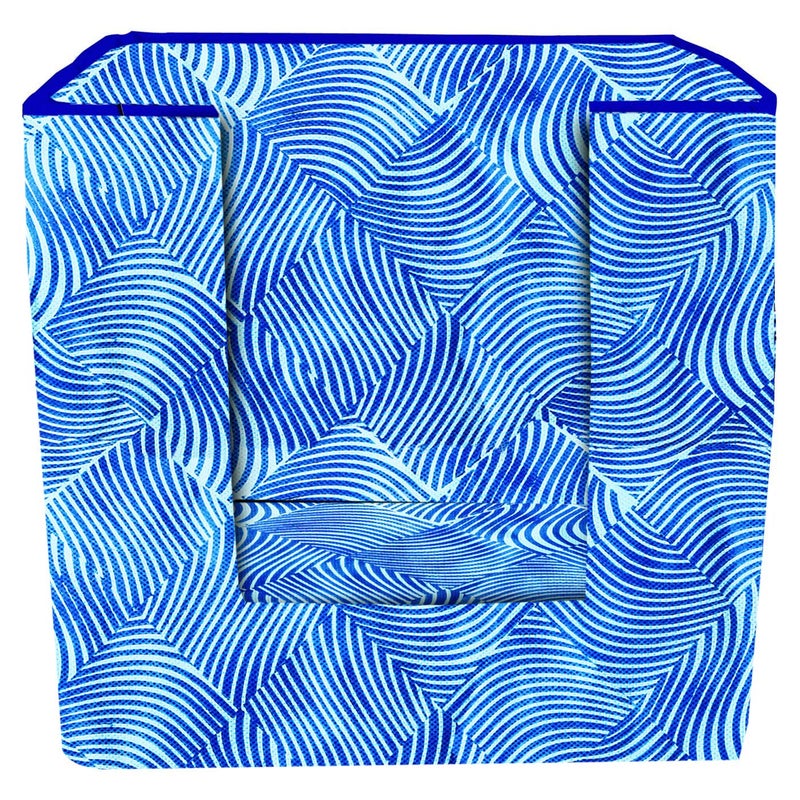 Kuber Industries Laheriya Printed 2 Piece Non Woven Shirt Stacker Wardrobe Organizer Set Blue CTKTC35104 - Image 4